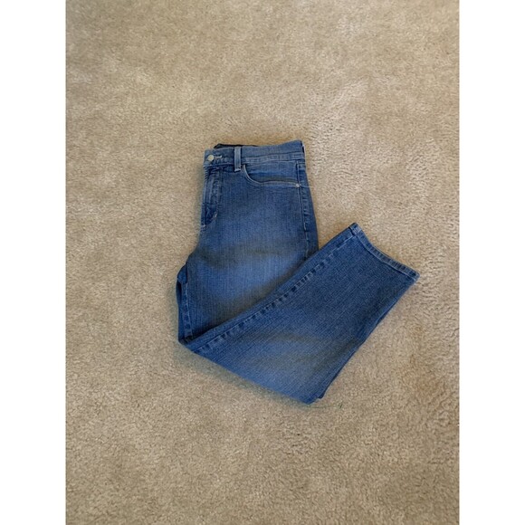 NYDJ Dark Wash Straight Leg Jeans Women’s Size 10 Lift Tuck - Picture 1 of 4